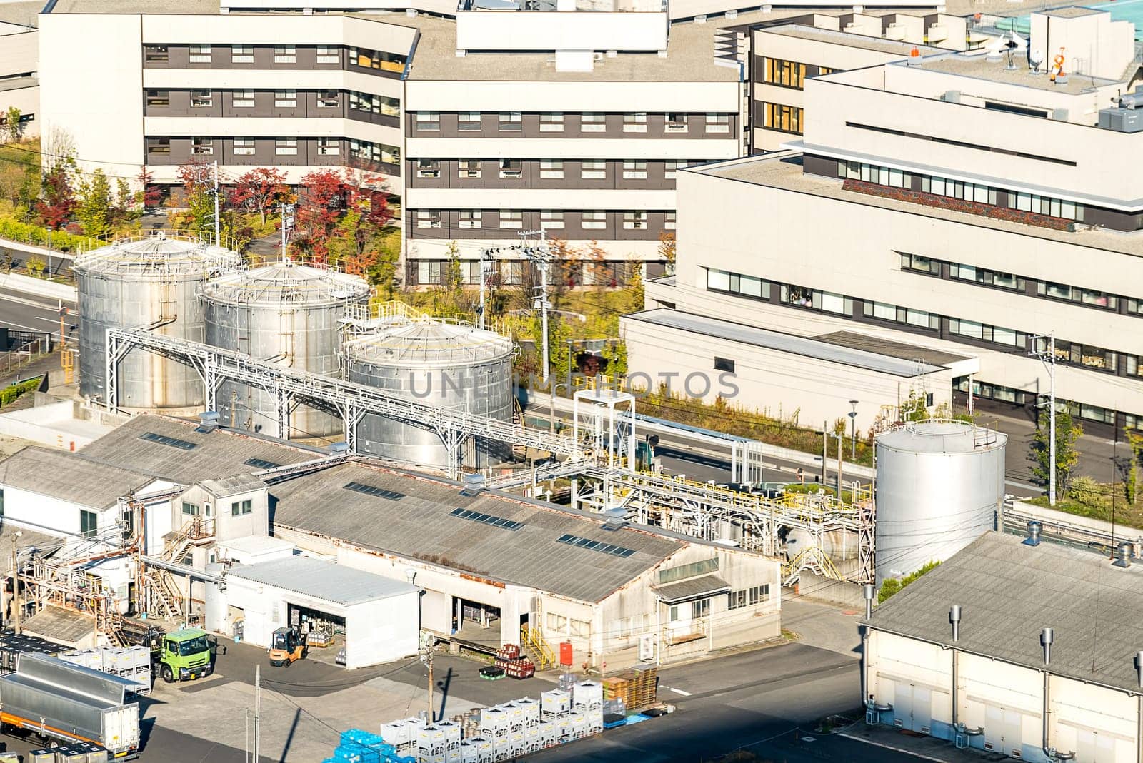 Chemical Factory plant in city of Koriyama Fukushima Tohoku Japan