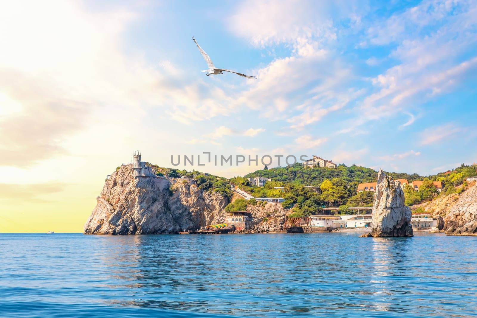 The Swallow Nest in Crimea, beautiful sunrise view.