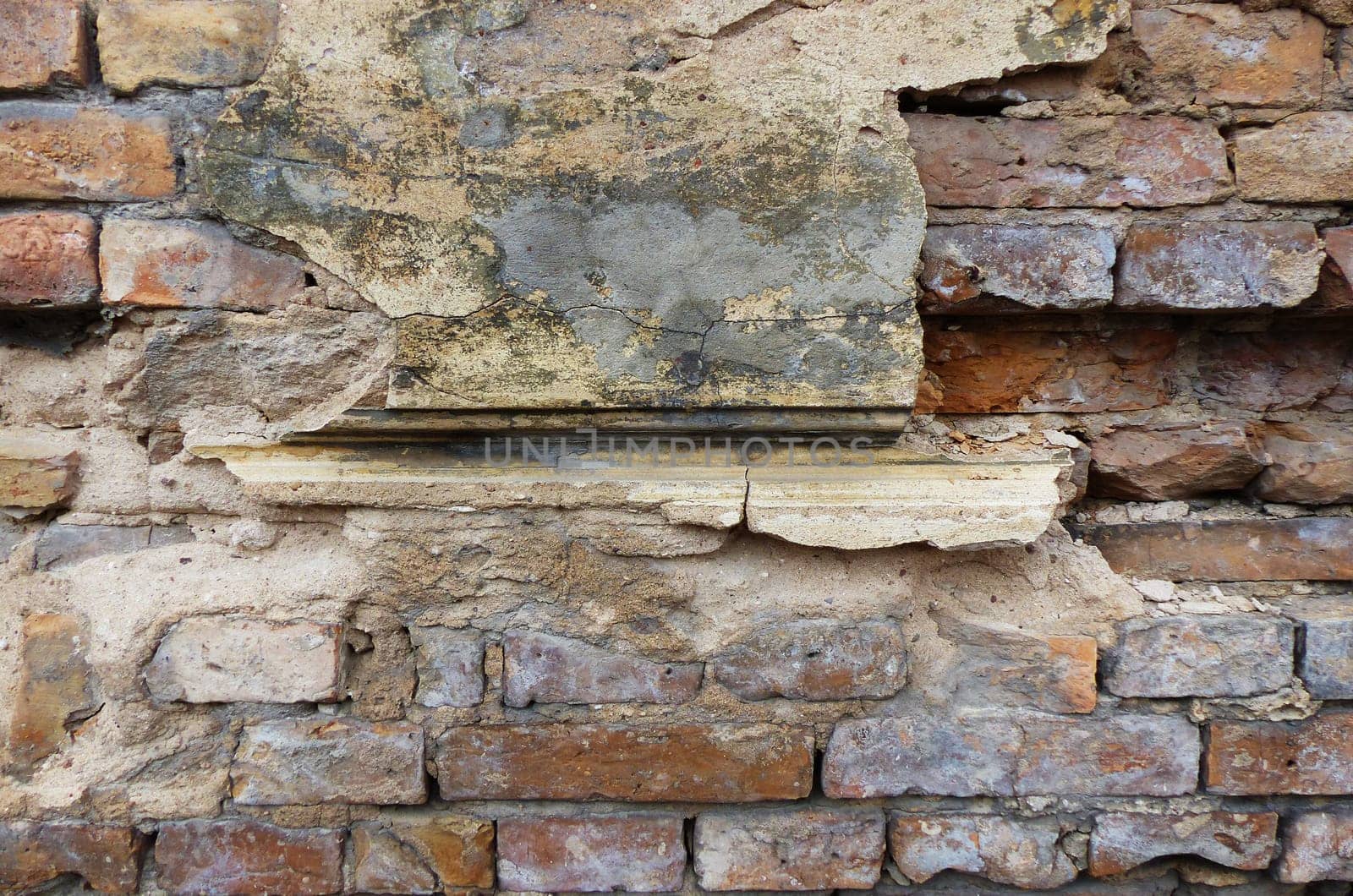 Old brittle stone wall