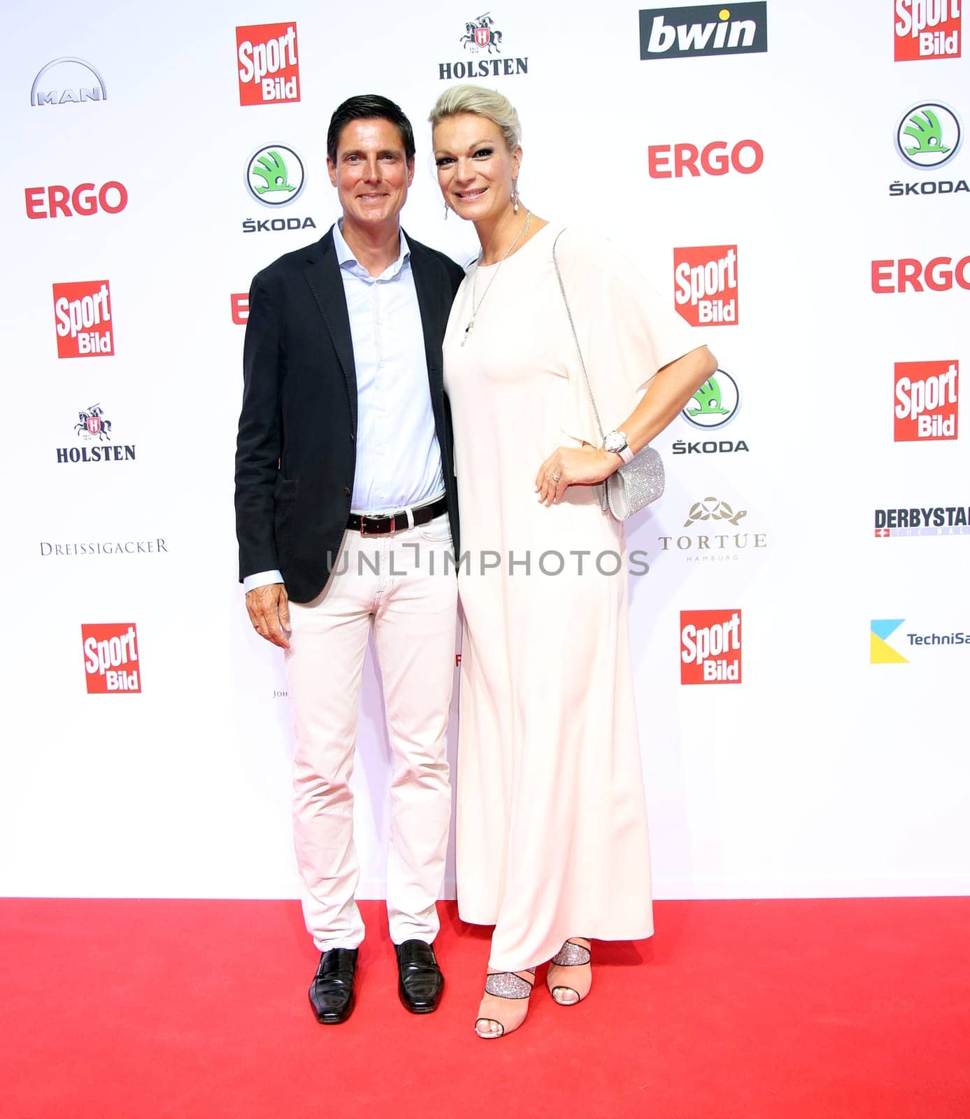 Maria Hoefl-Riesch with husband  Marcus Hoefl,.Sport BILD Award 2019 at the Fischauktionhall Hamburg , 19.08.2019