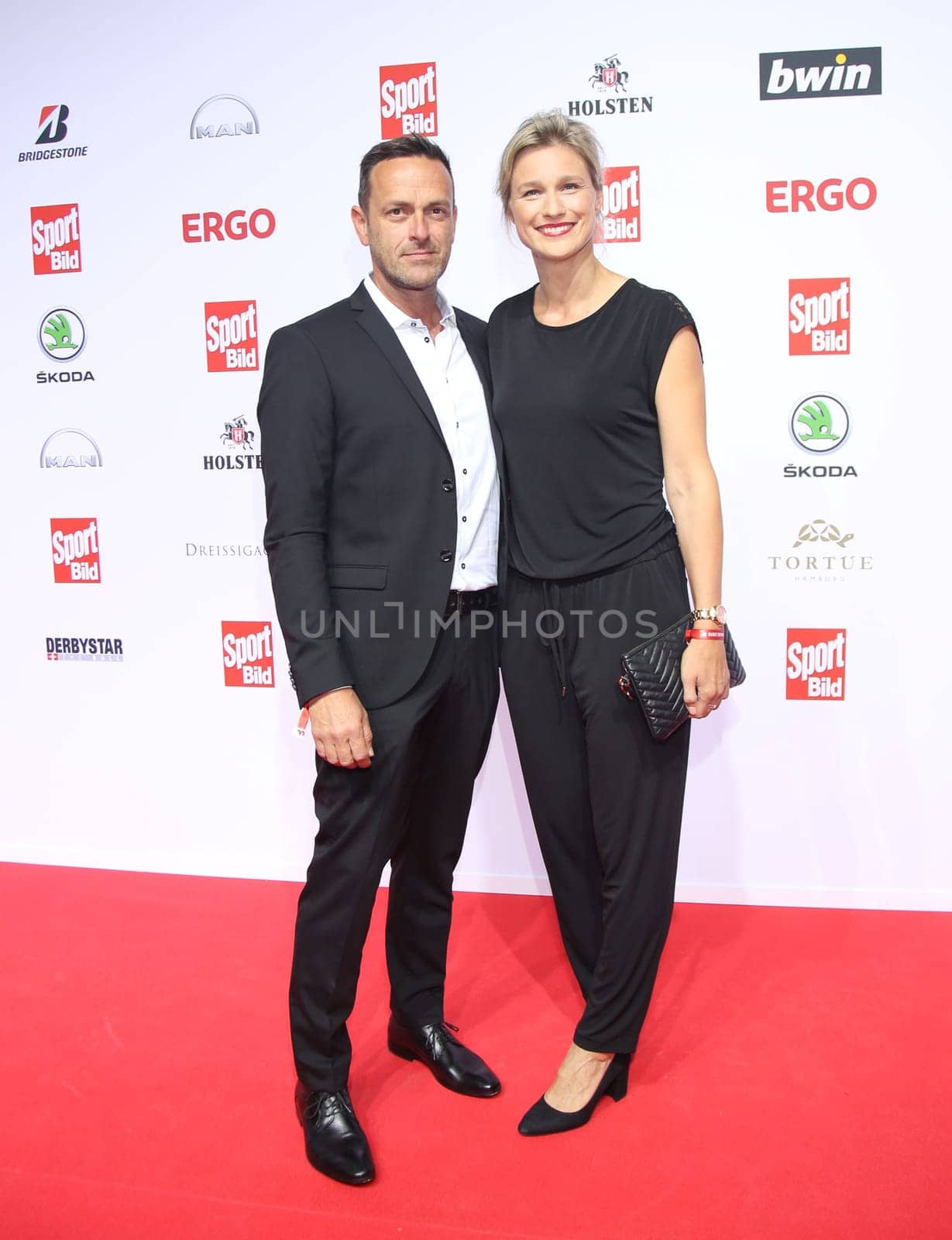 Britta Heidemann with husband,.Sport BILD Award 2019 at the Fischauktionhall Hamburg , 19.08.2019