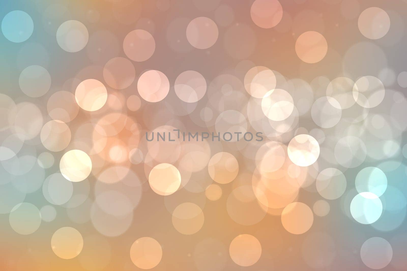 A festive abstract golden pink blue gradient background texture with glitter defocused sparkle bokeh circles. Card concept for Happy New Year, party invitation, valentine or other holidays.