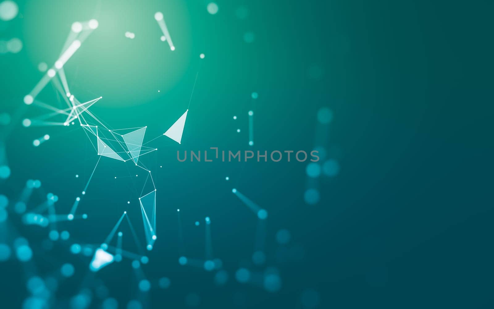 Abstract background. Molecules technology with polygonal shapes, connecting dots and lines. Connection structure. Big data visualization.