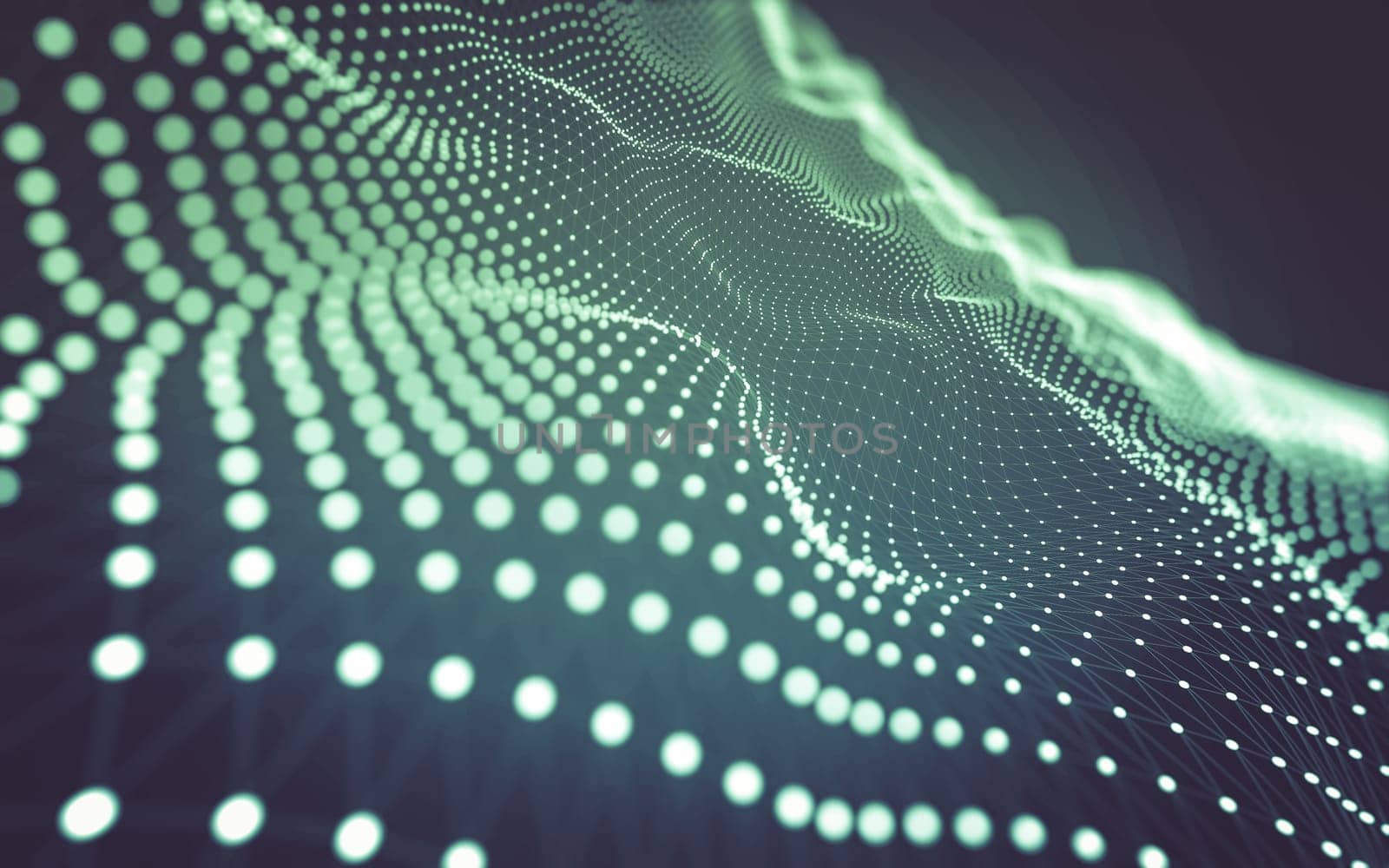 Abstract background. Molecules technology with polygonal shapes, connecting dots and lines. Connection structure. Big data visualization.