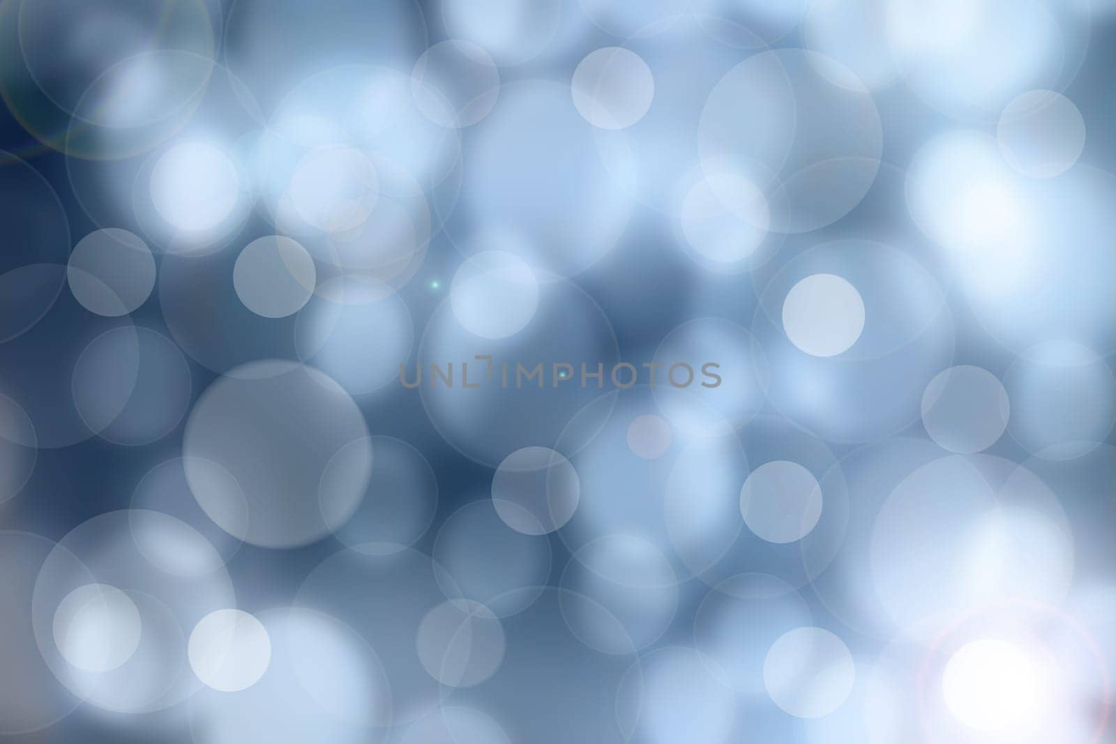 Abstract blurred fresh vivid spring summer light delicate pastel blue white bokeh background texture with bright circular soft color lights. Card concept. Beautiful backdrop illustration.