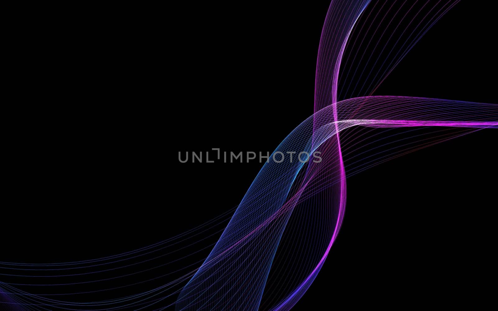 Dark abstract background with a glowing abstract waves, abstract background