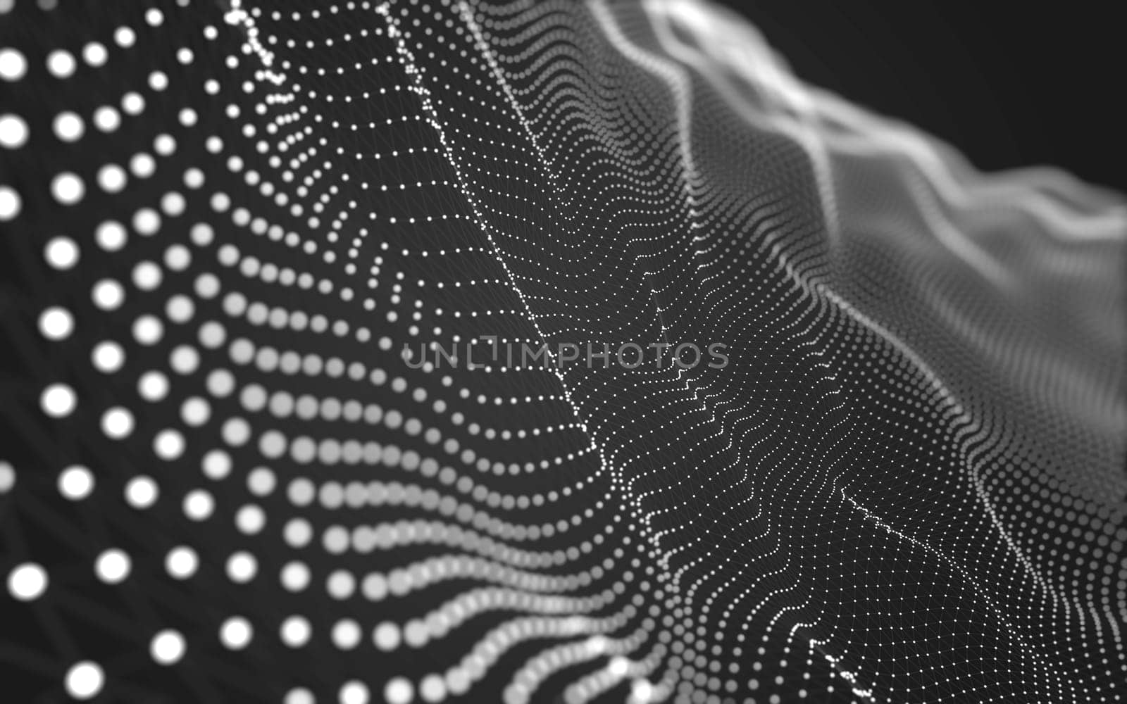 Abstract background. Molecules technology with polygonal shapes, connecting dots and lines. Connection structure. Big data visualization.