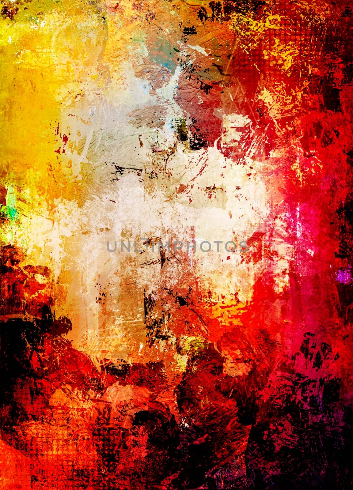 mixed media painting graphic textures contemporary
