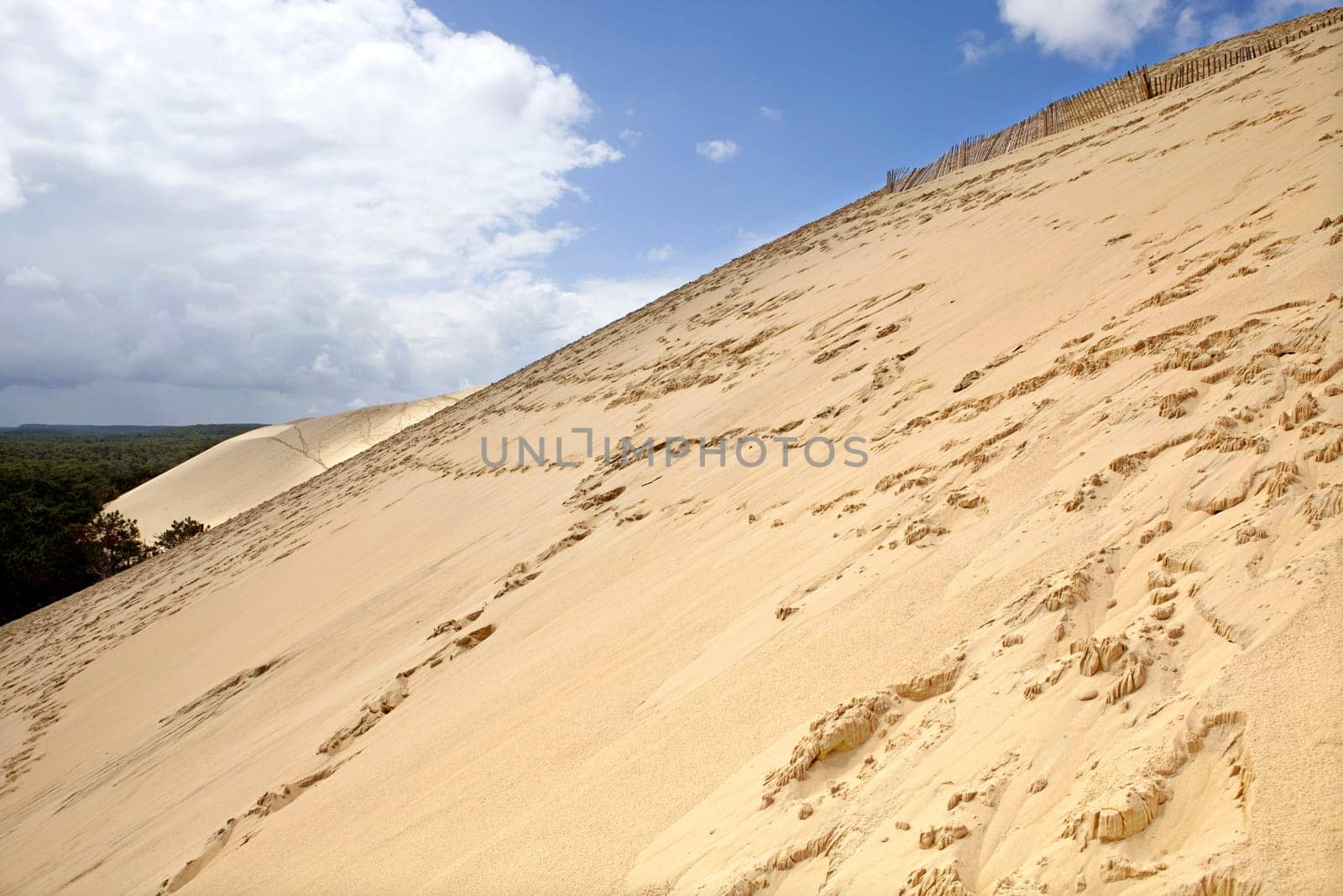 Famous dune of Pyla, the highest sand dune in Europe, in Pyla Sur Mer, France.