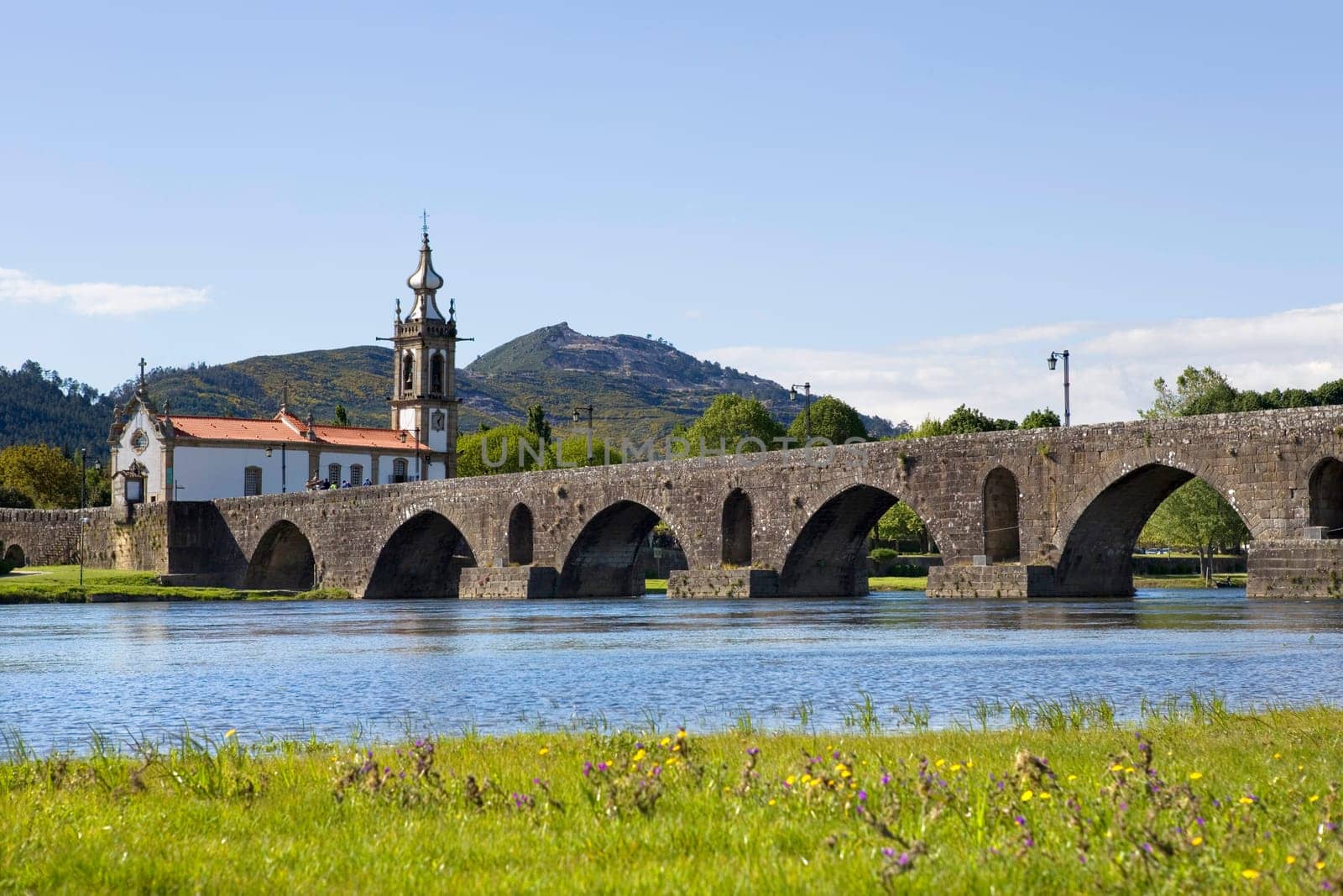 roman bridge of Ponte de Lima in Portugal
