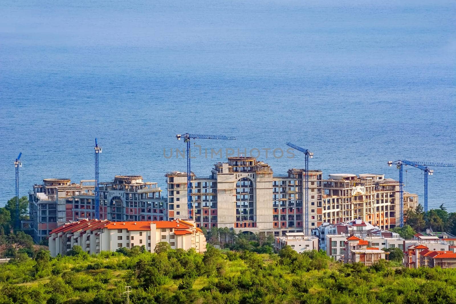 Construction of a new building on the Black Sea coast