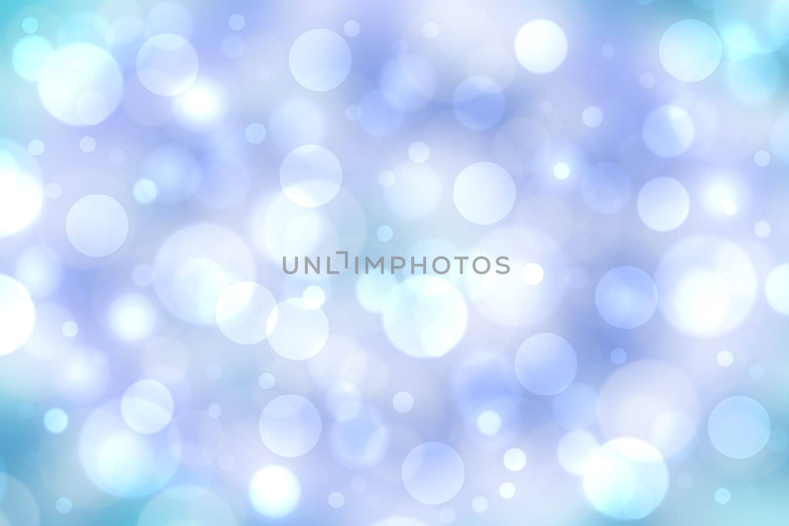 Abstract blurred fresh vivid spring summer light delicate pastel blue turquoise bokeh background texture with bright circular soft color lights. Card concept. Beautiful backdrop illustration.