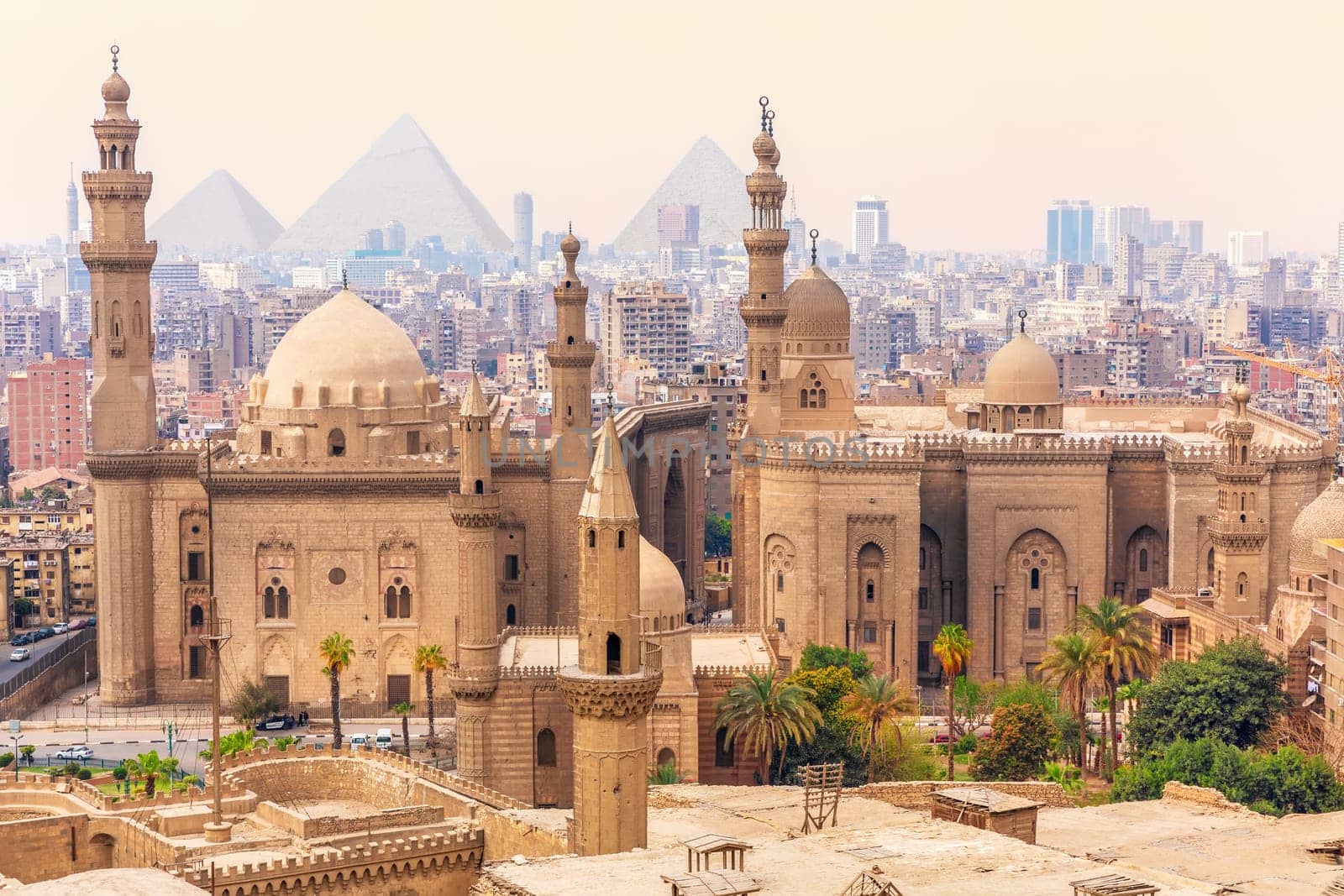 Mosque-Madrassa of Sultan Hassan in the Old city of Cairo, Egypt.