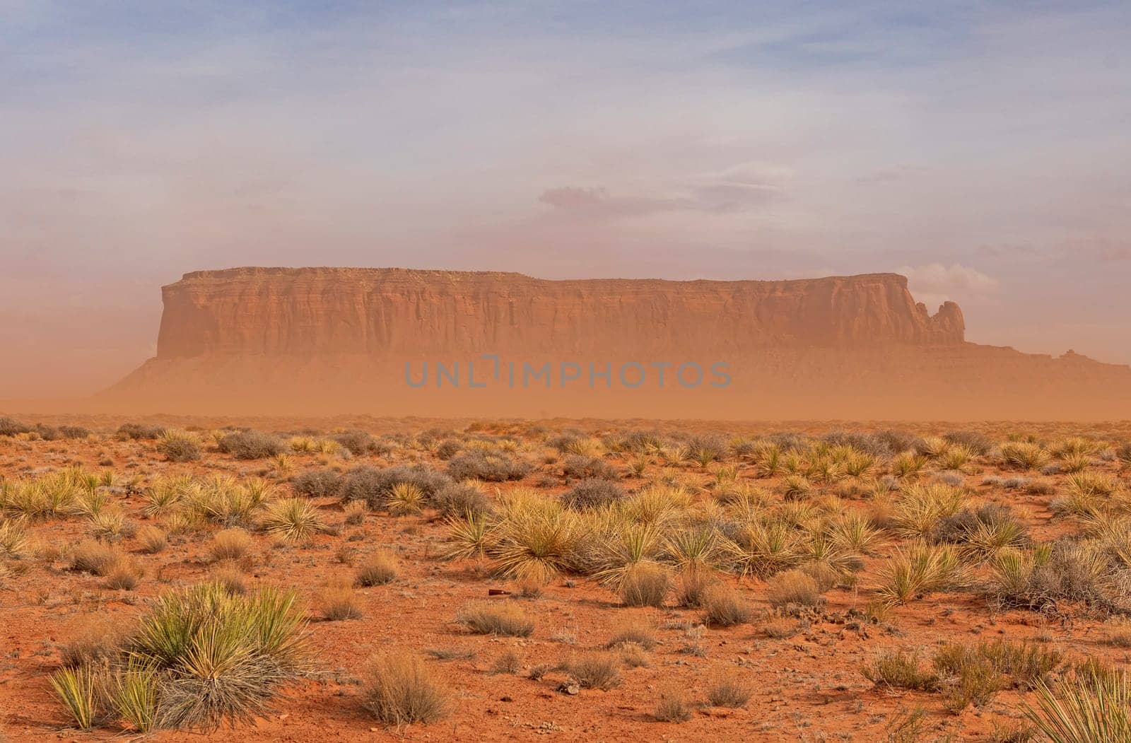 Dust Storm in the Desert in Monument Valley, Arizona