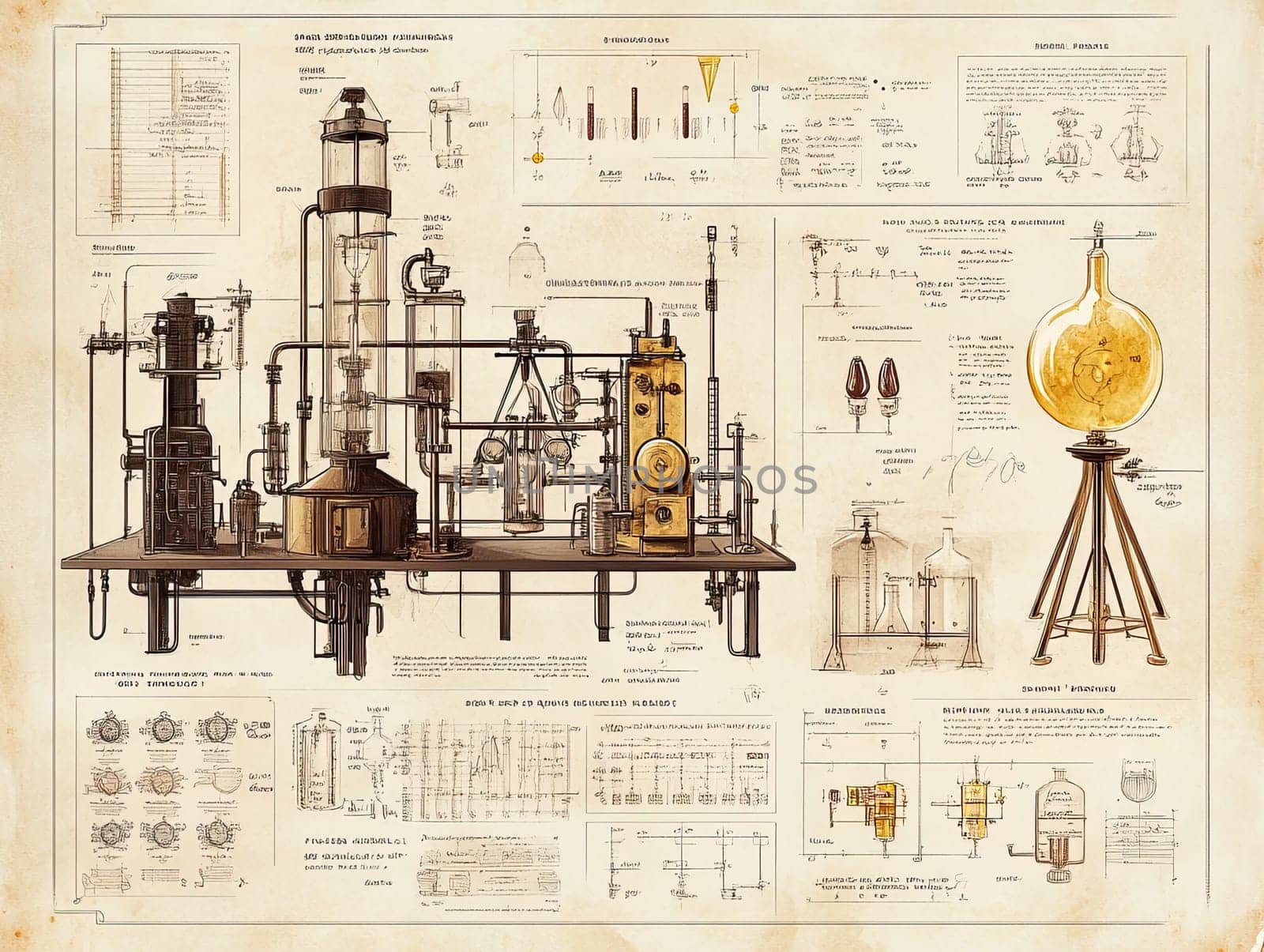 Detailed infographic showcases the gold production process, featuring equipment used in extraction and refinement methods along with scientific diagrams and notes.