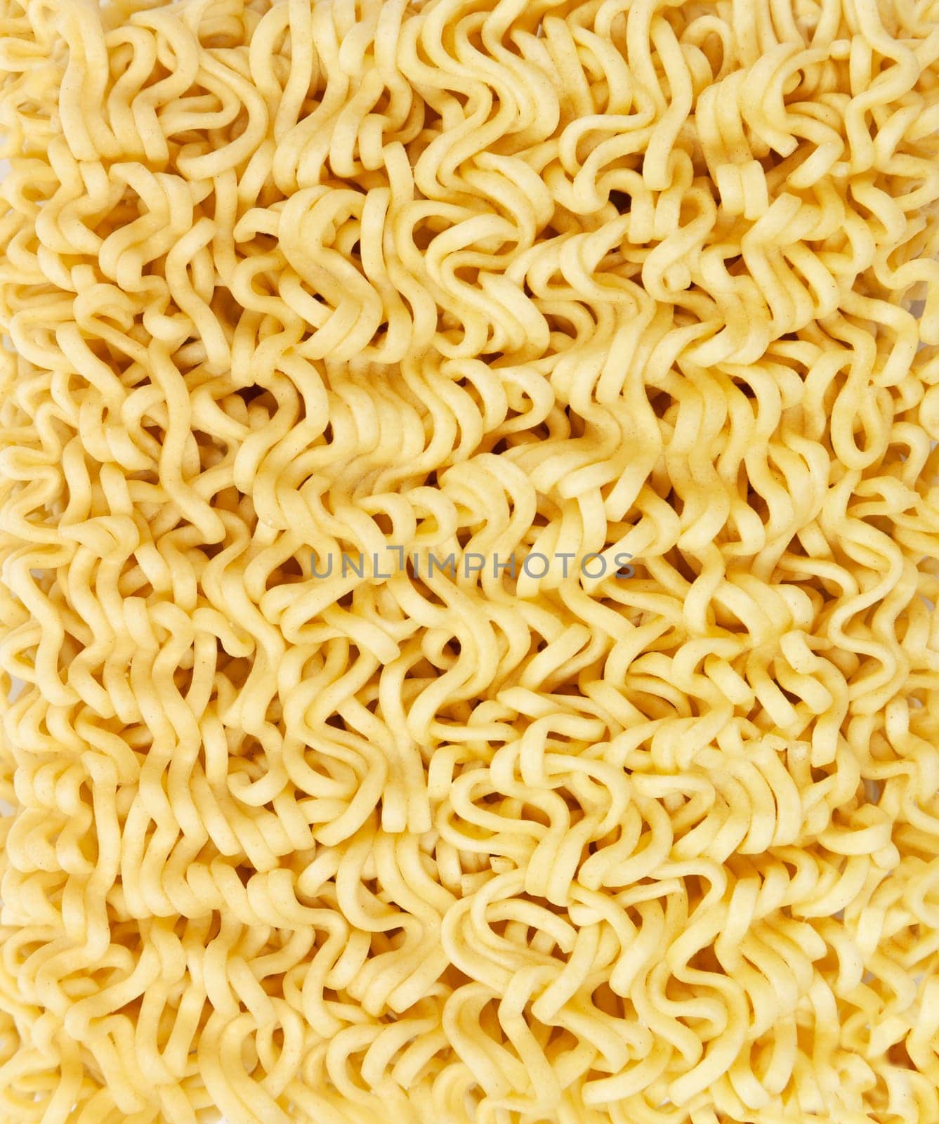 Instant noodles, isolated on white background close-up