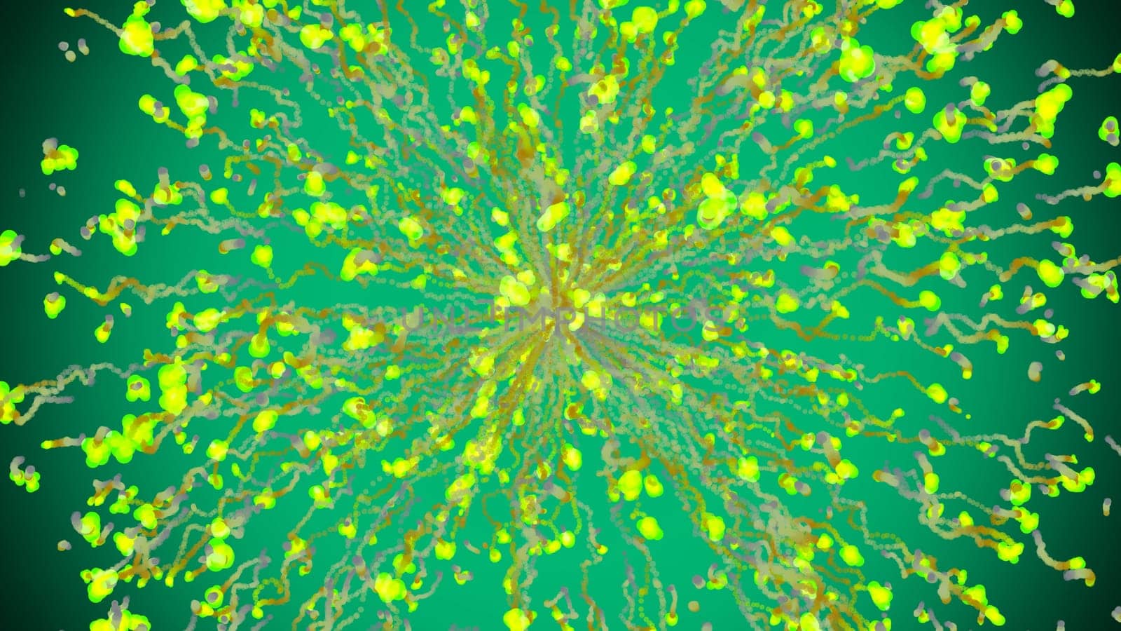 3d illustrations, The movement of the Free-form clouds, such as small green leaves