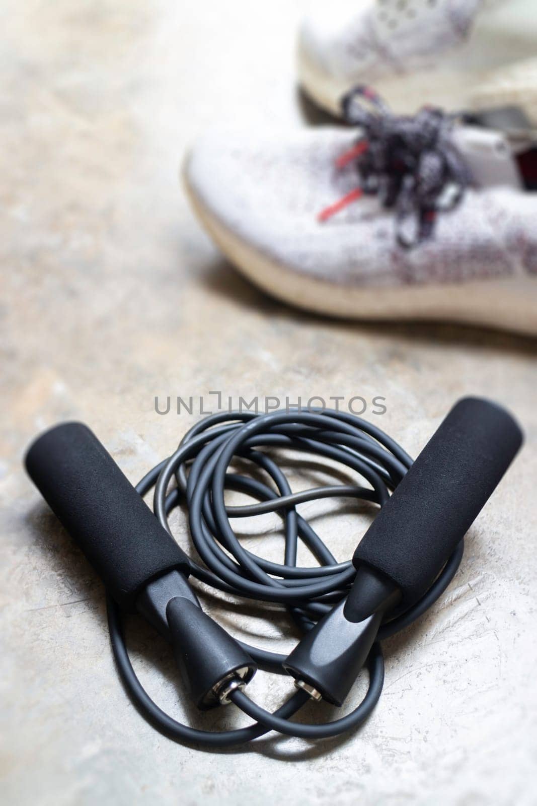 Equipment for jump rope sports, stock photo