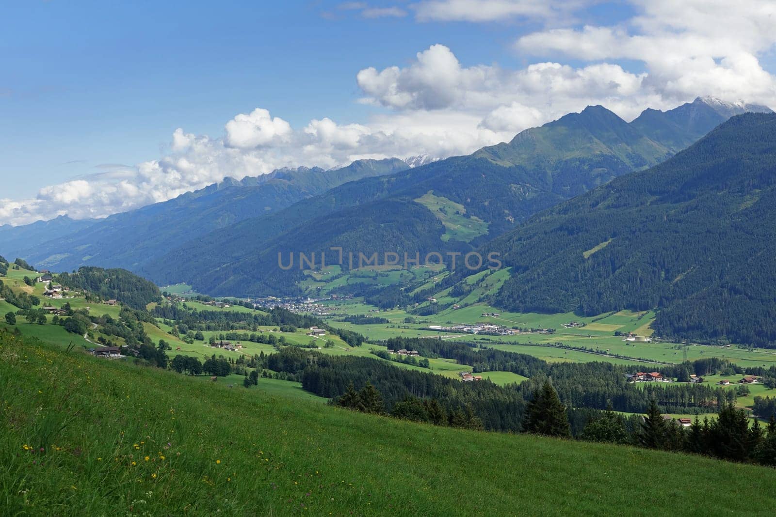 The Salzach Valley in Pinzgau between Hollersbach and Mittersill