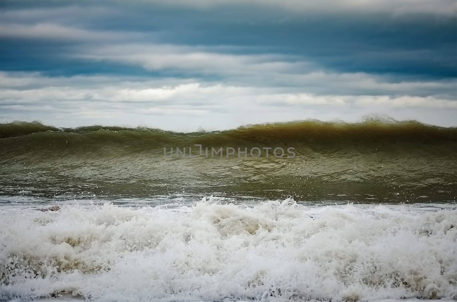 Big Wave During the Storm on the Black Sea