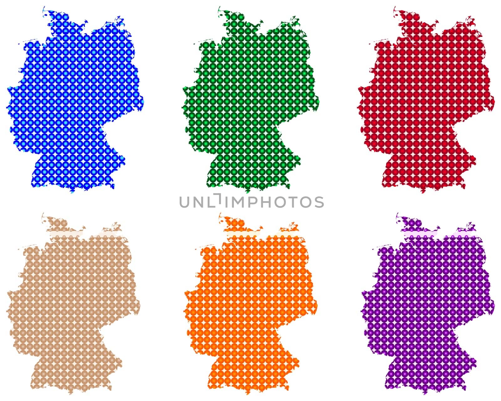 Karten von Deutschland in Kreisen