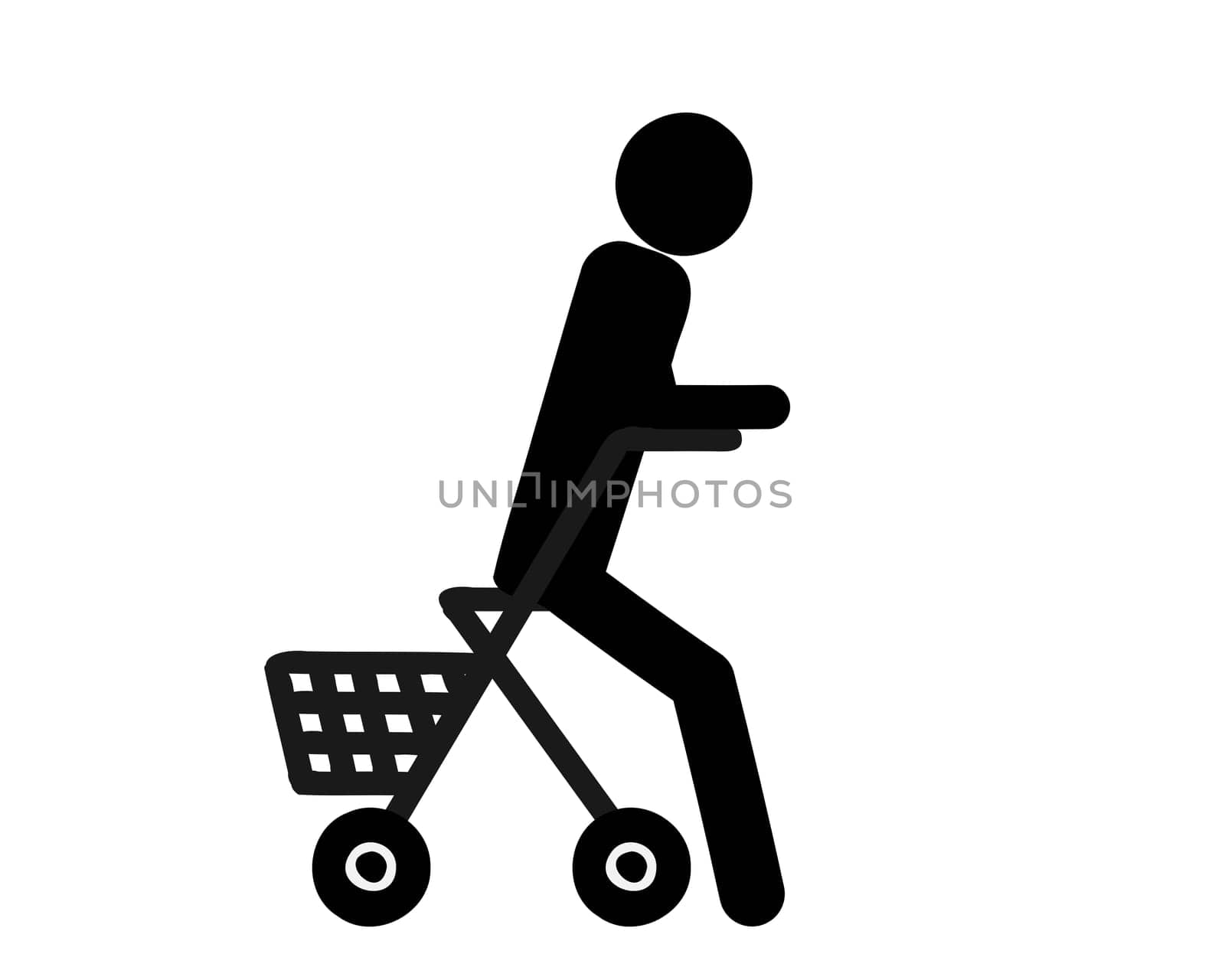 Mensch rastet auf Rollator