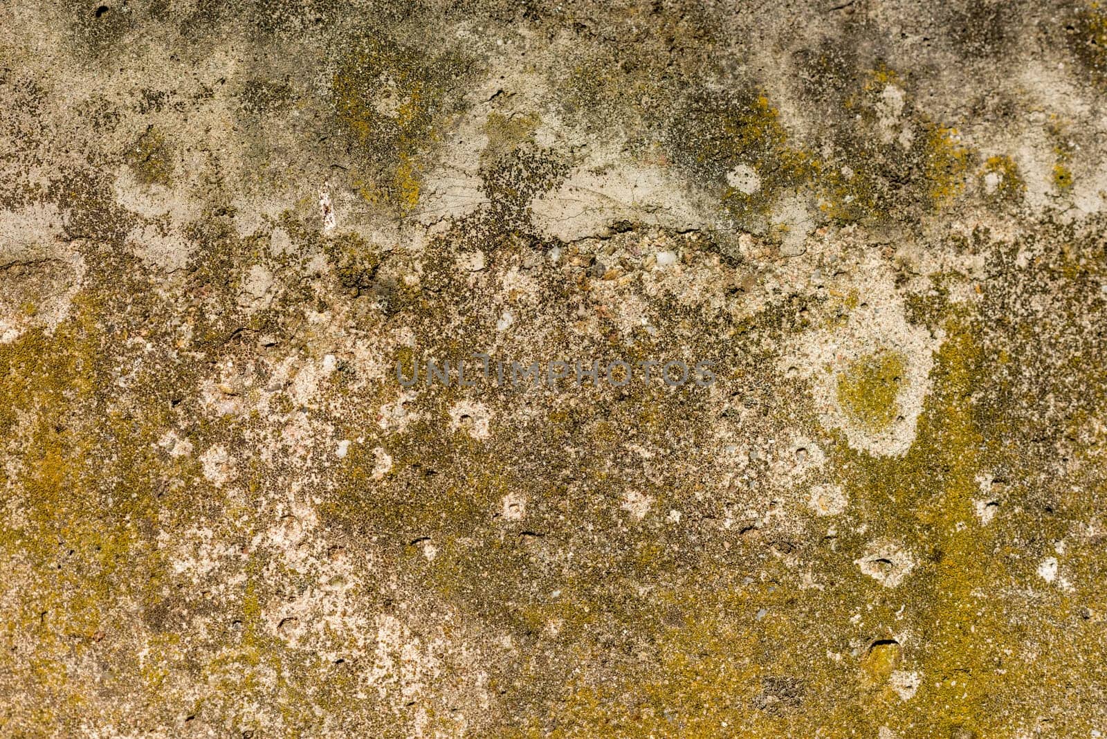 Even sandstone rocks with moss and lichen overgrown as background