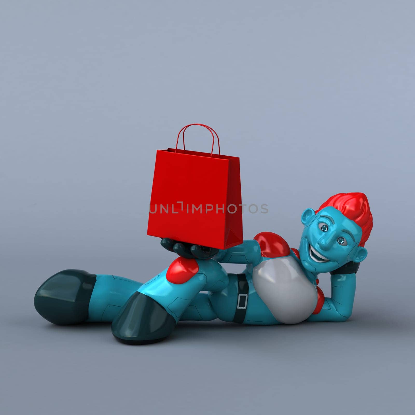Red Robot - 3D Illustration