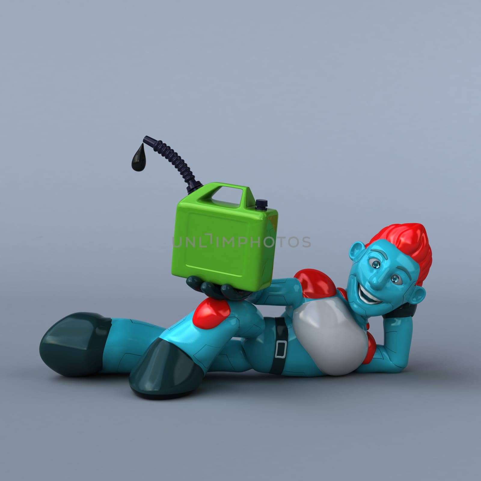 Red Robot - 3D Illustration