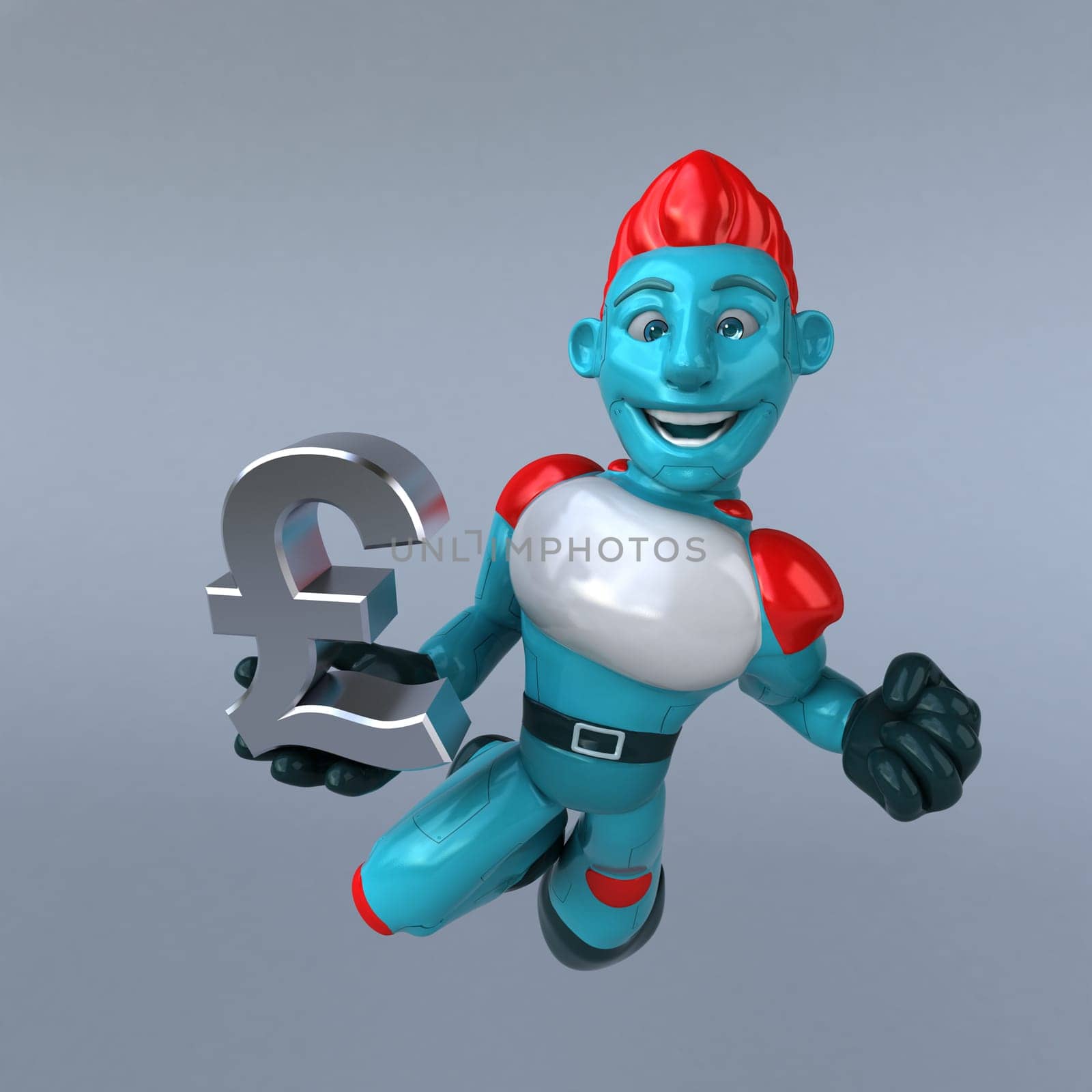 Red Robot - 3D Illustration