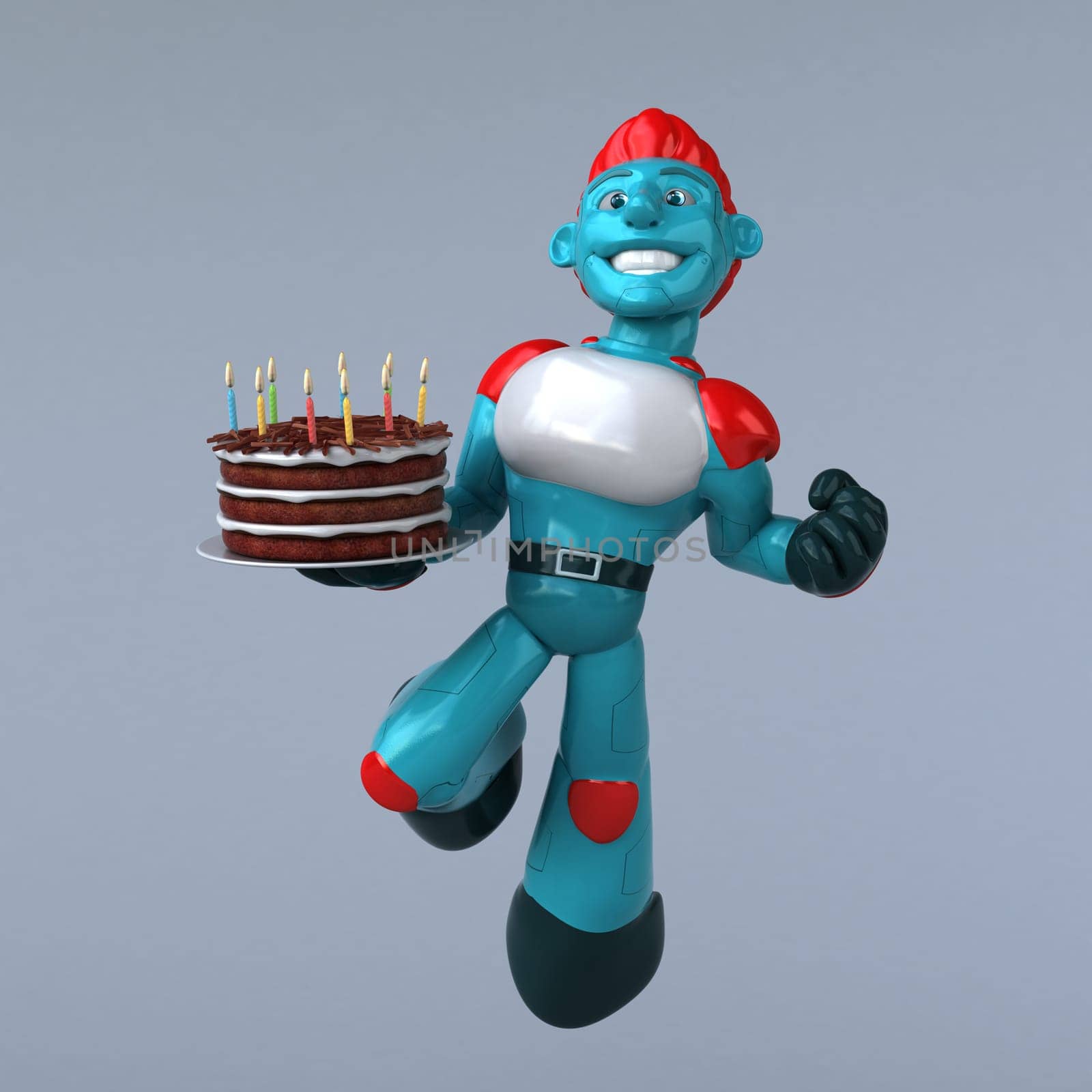 Red Robot - 3D Illustration