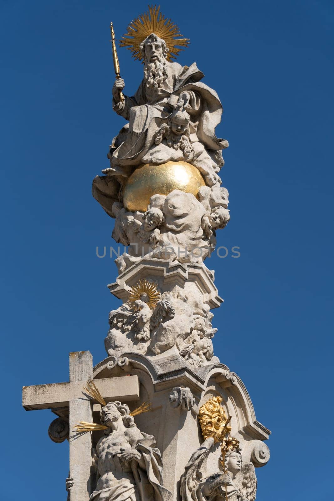Holy Trinity Column, christianity architecture in Retz of lower Austria