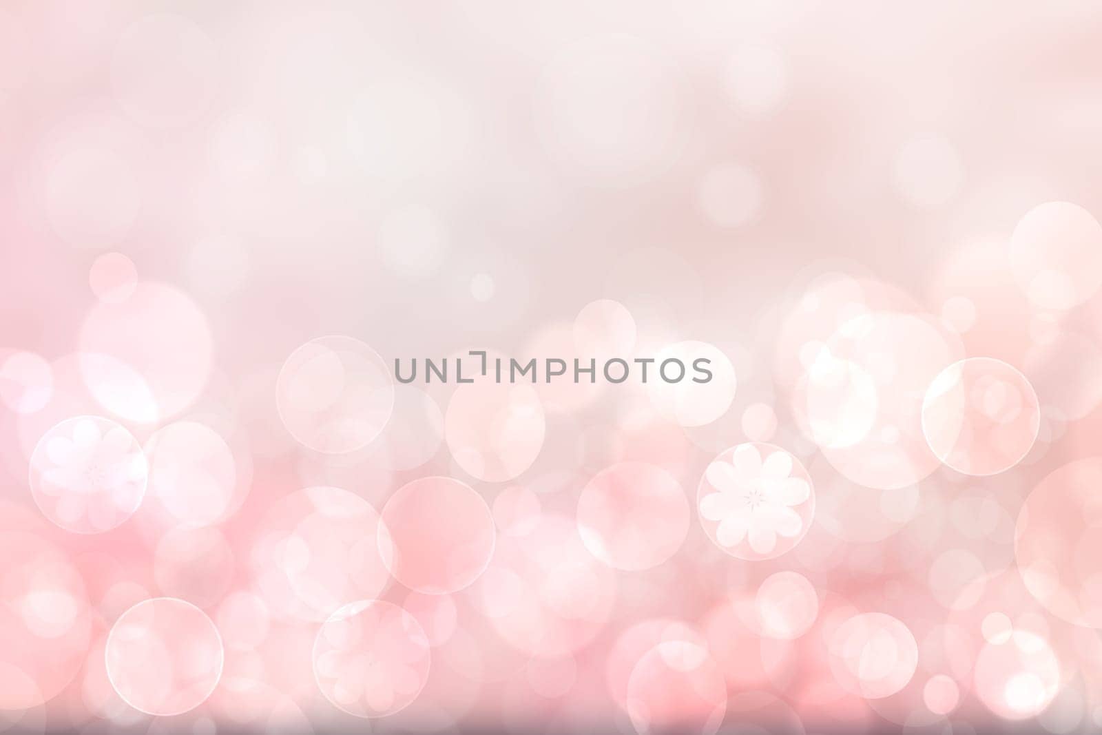 Abstract blurred vivid spring summer light delicate pastel pink bokeh background texture with bright soft color cherry blossoms and flowers. Card concept. Beautiful backdrop illustration.