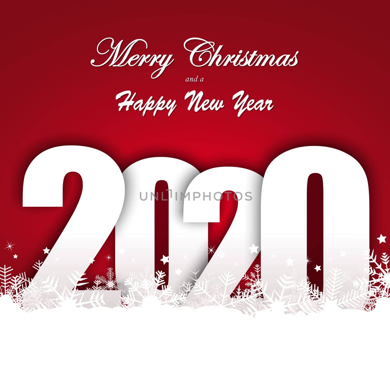 background with snow fall and greetings for christmas and New Year 2020