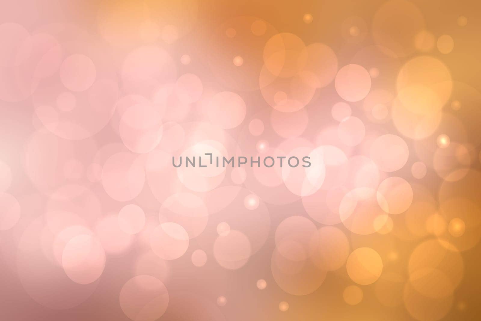 A festive abstract orange pink gradient background texture with glitter defocused sparkle bokeh circles and stars. Card concept for Happy New Year, party invitation, valentine or other holidays.