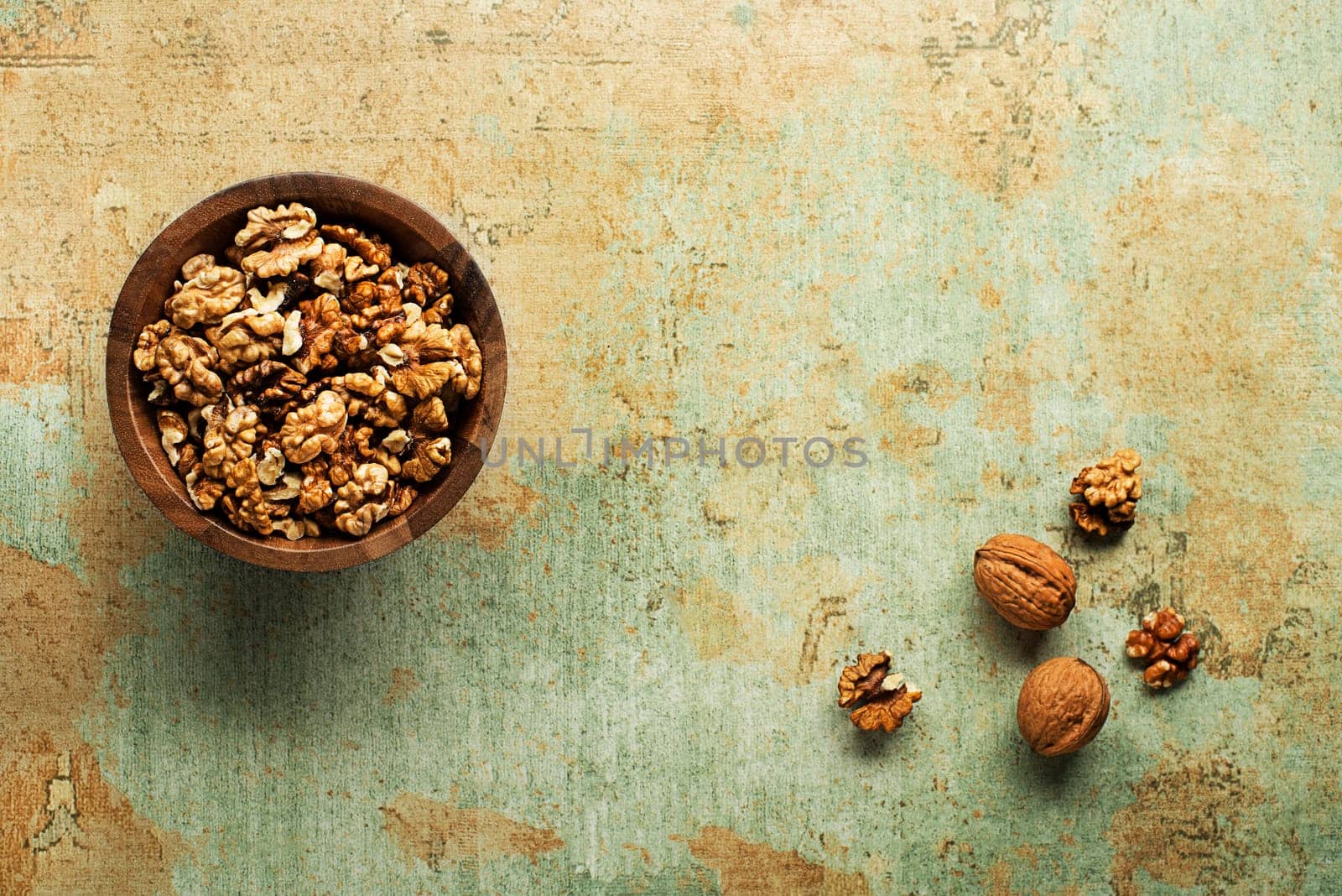 Assortment of walnuts. Concept for healthyfood or healthyfats