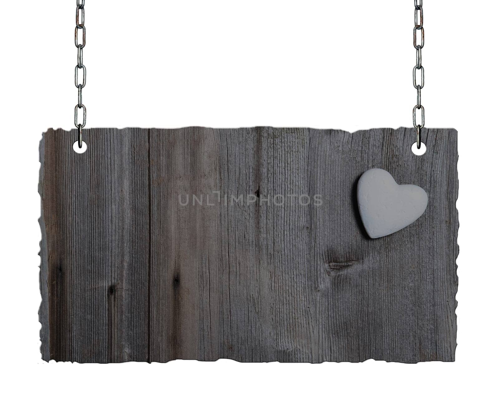 hanging wooden signs on metal chains as background empty.