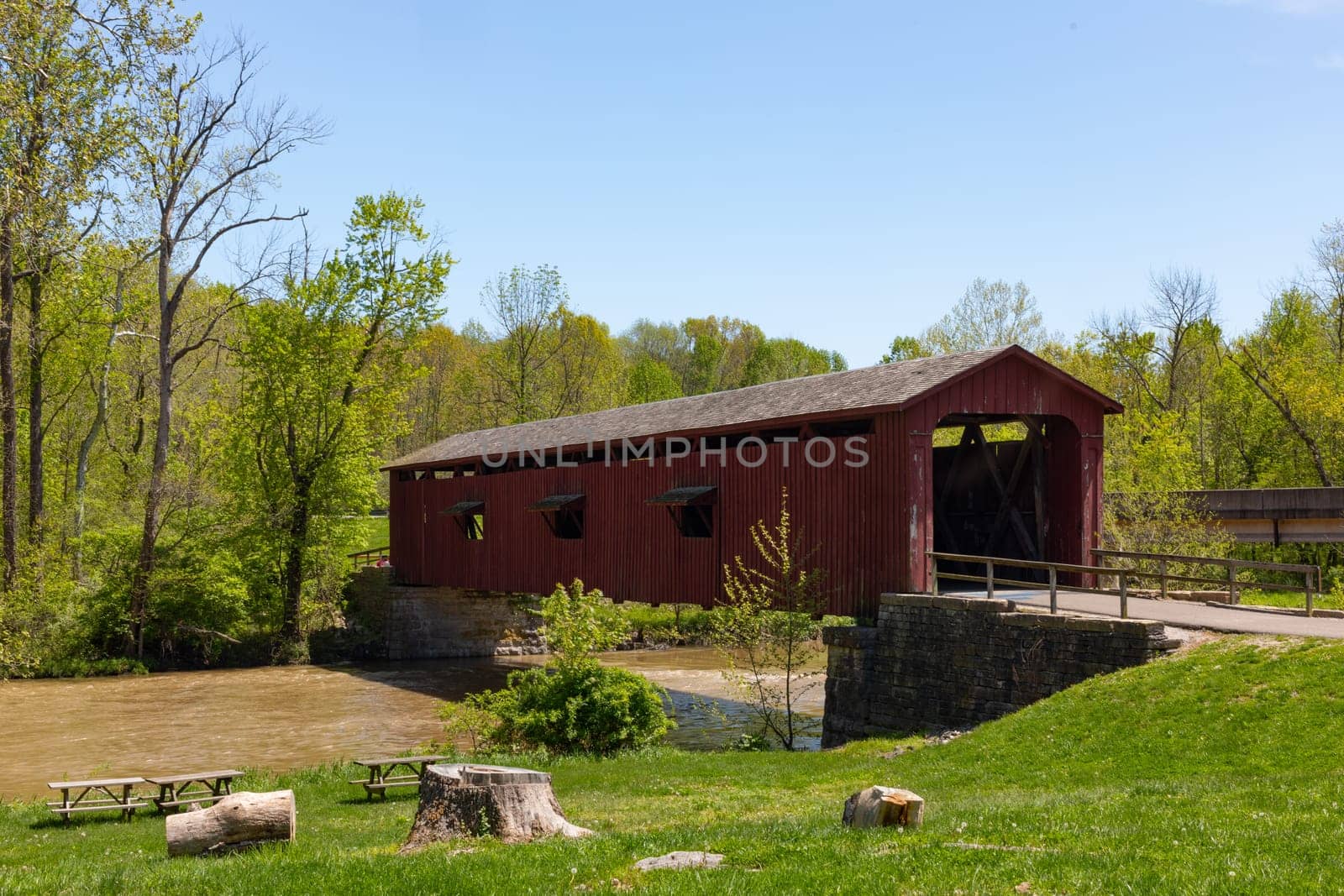 Old Covered Bridge over the Mill Creek