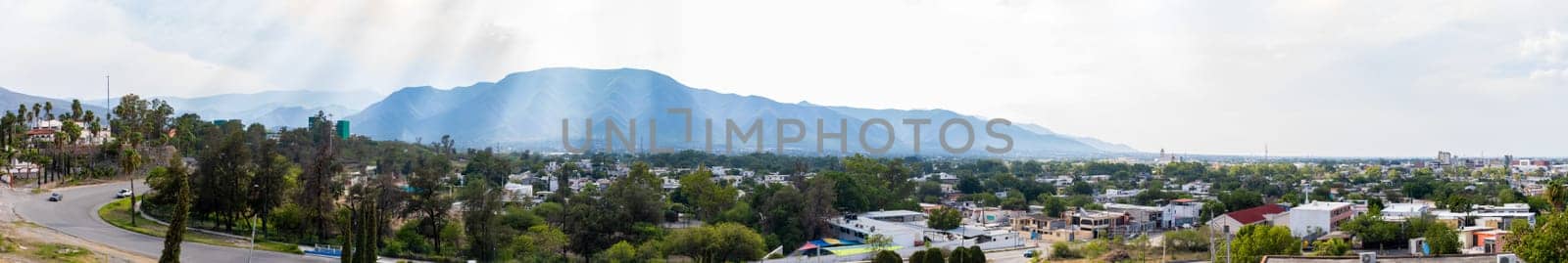 Ciudad Victoria in the state of Tamaulipas, Mexico, panoramic view, with the sierra madre in the background