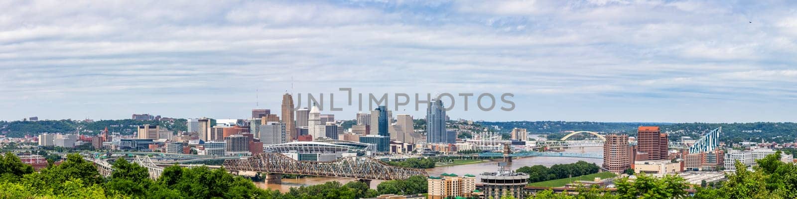 Cincinnati, city in the state of Ohio, United States, as seen across the Ohio river