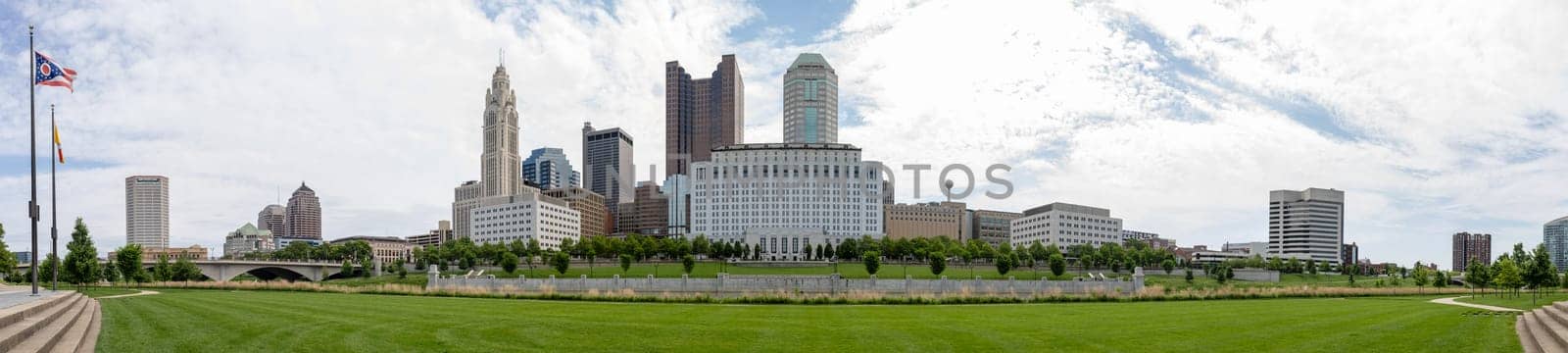 Columbus, city in the state of Ohio, United States of American, as seen from the Genoa Park