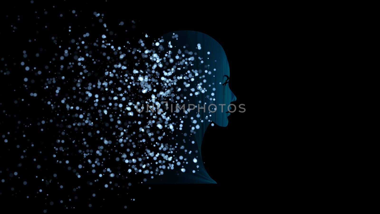 The 3d rendering of intelligence (AI) Science Futuristic Design,Progress of Digital Technology with AI
