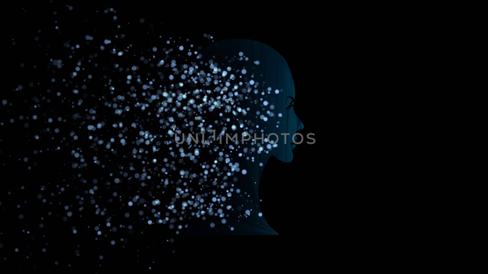 The 3d rendering of intelligence (AI) Science Futuristic Design,Progress of Digital Technology with AI