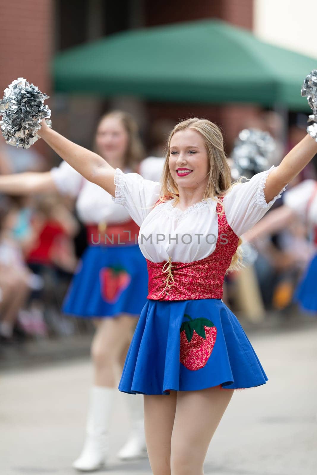 Buckhannon, West Virginia, USA - May 18, 2019: Strawberry Festival, Members of the Buckhannon-Upshur High School Band, performing during the parade