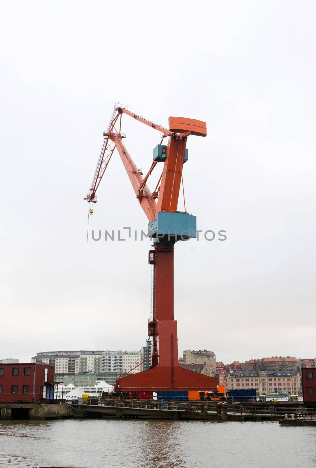 one big crane in Gothenburgs harbour one of the last