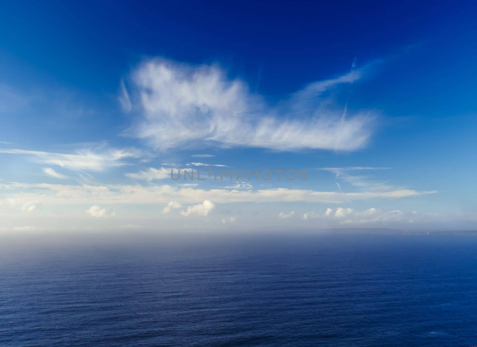 Beautiful sea and clouds sky in Ireland
