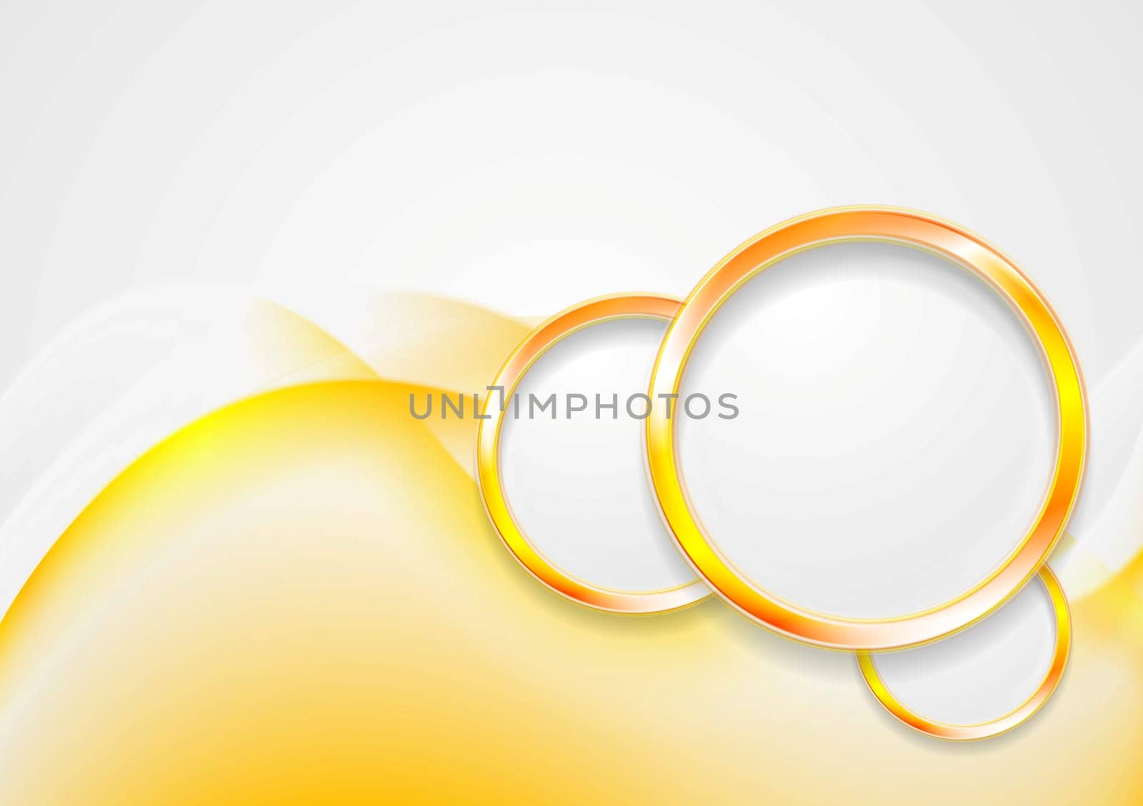 Abstract waves and circles. Vector background