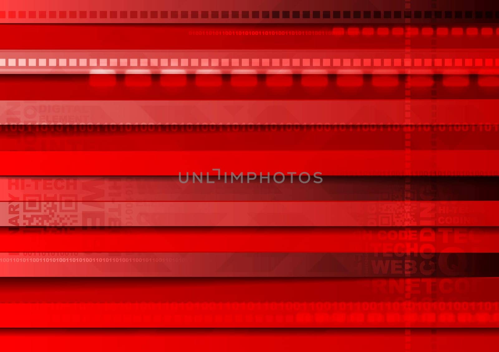 Bright red tech background. Vector illustration eps10