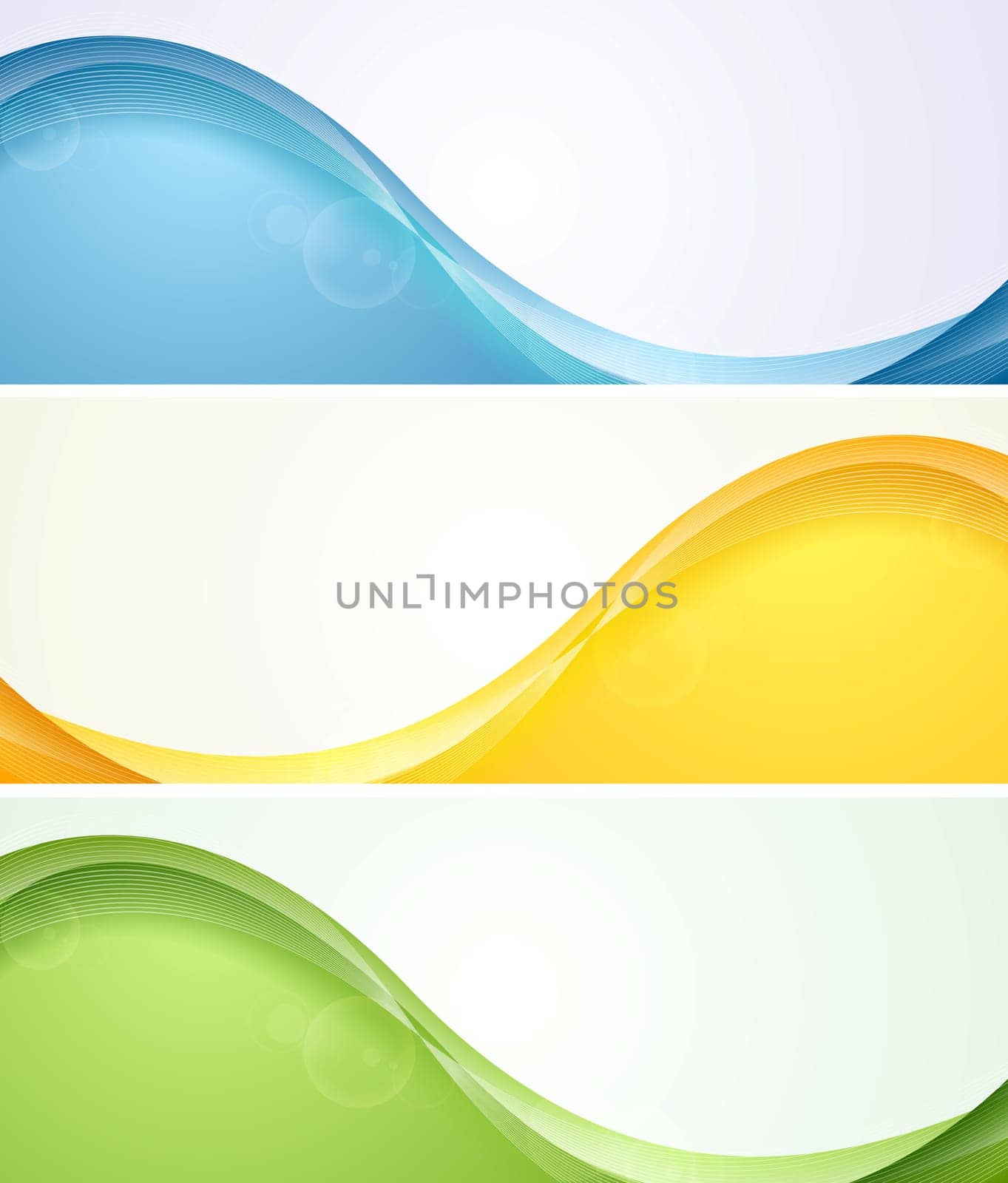 Colorful wavy banners. Vector design template