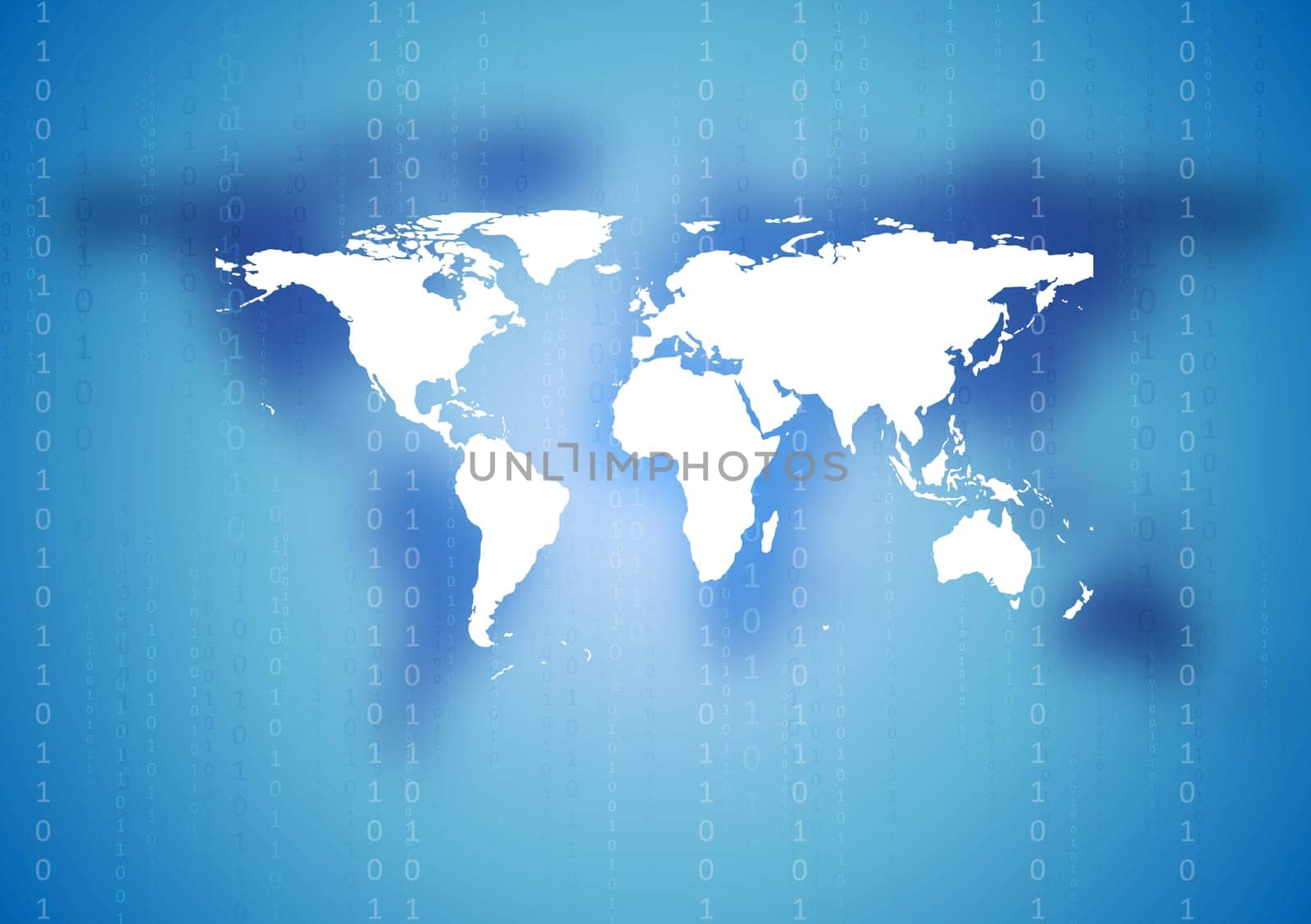 Abstract tech world map background. Vector design